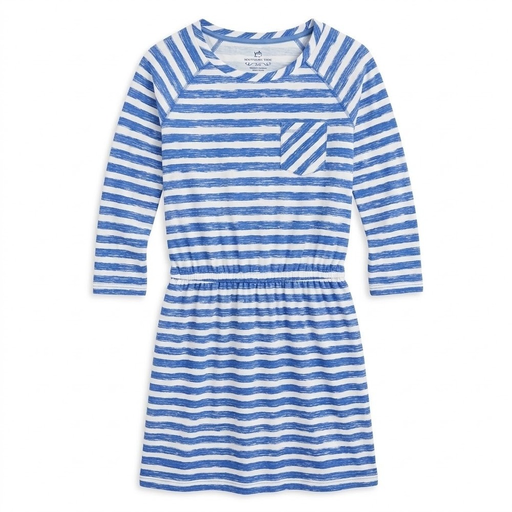 NEW Southern‎ Tide Women's XS Blue Striped Knee Length Jenna Dress - CJ